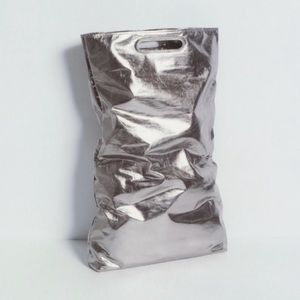HELMUT LANG Metallic Leather Handle Bag